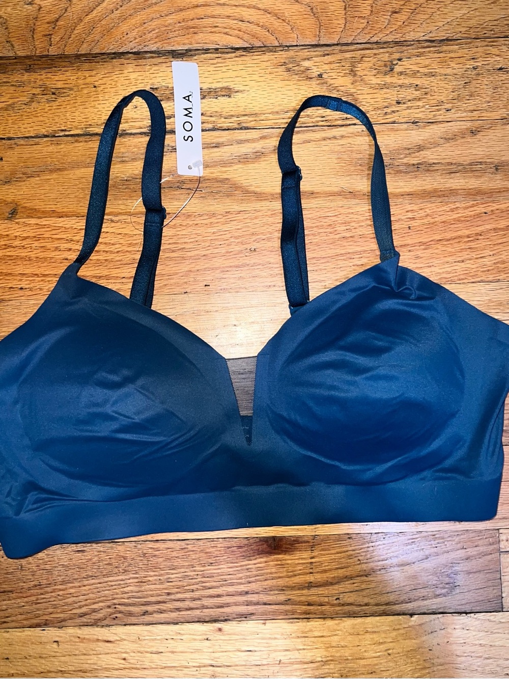 Soma Wireless Bra in Teal Blue